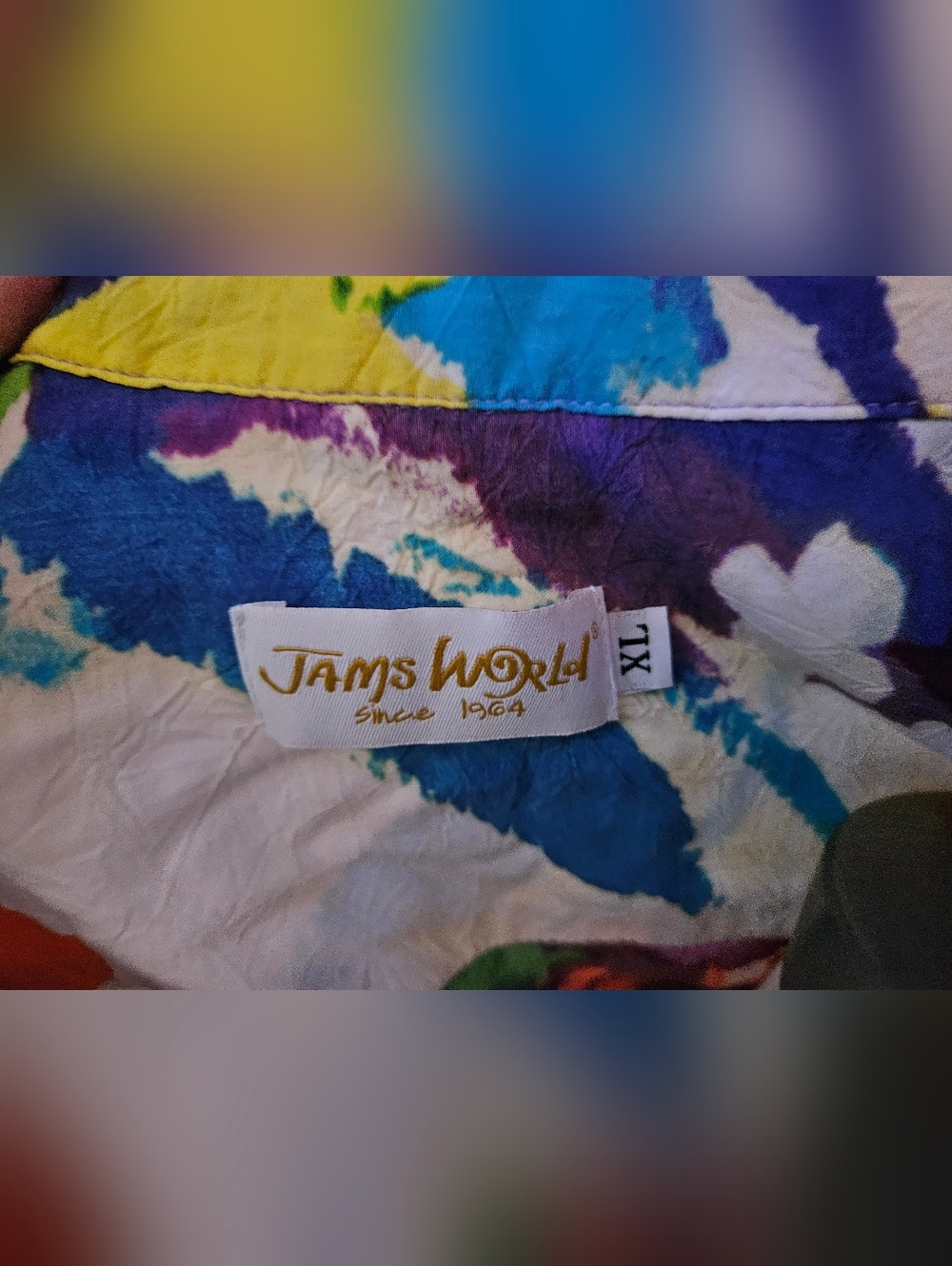 Jams World Watercolor floral Hawaiian blouse In Tropic Sunrise - Picture 3 of 8